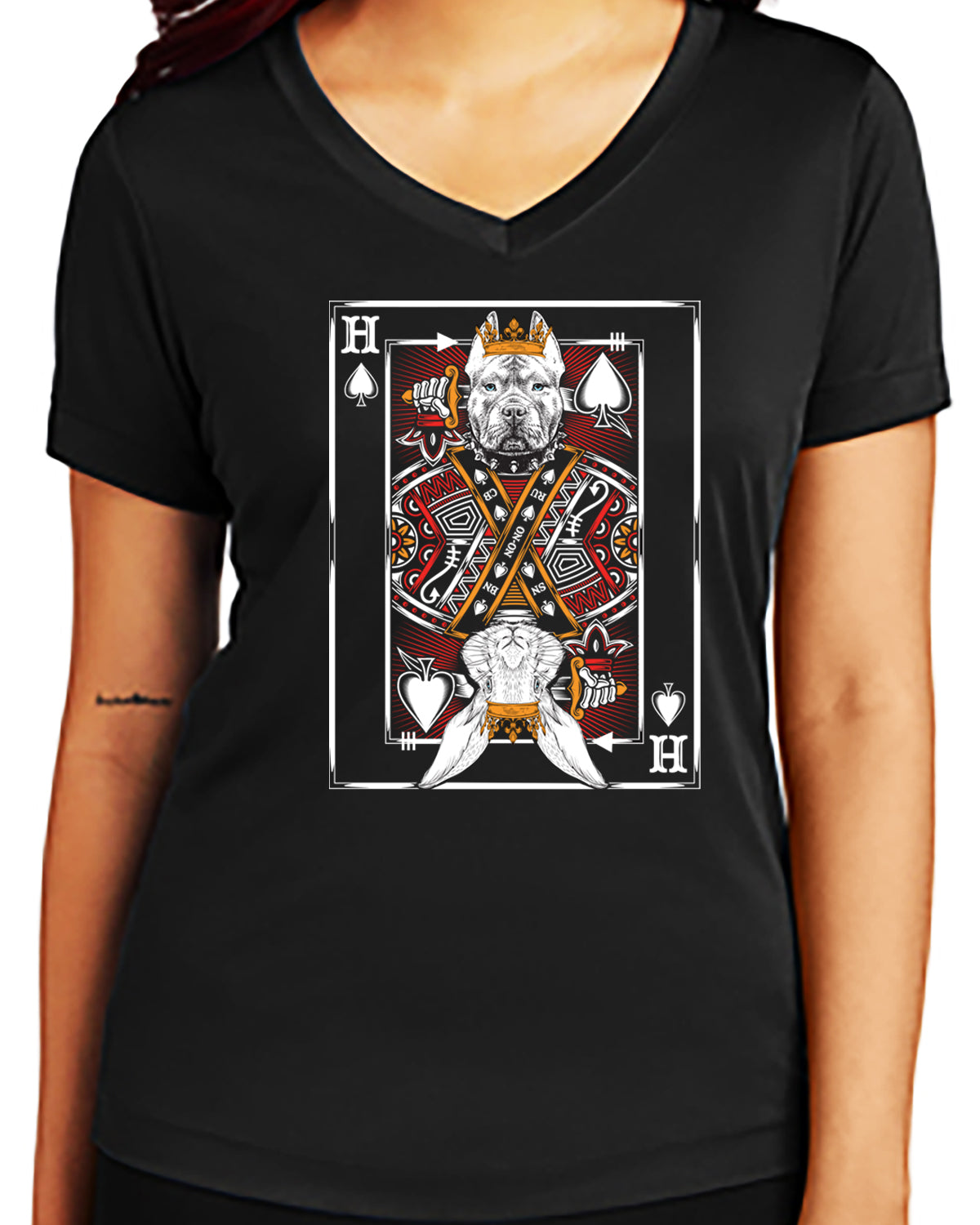 Playing Card Ladies' V SS