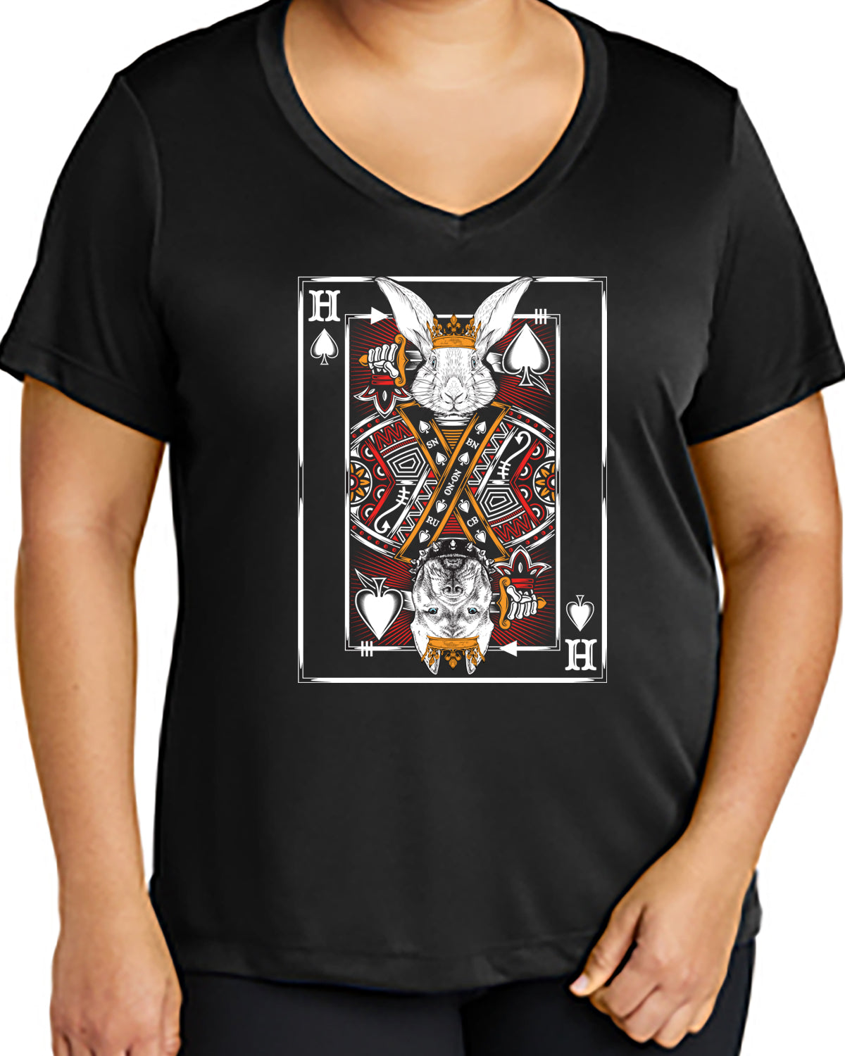 Playing Card Ladies' V SS