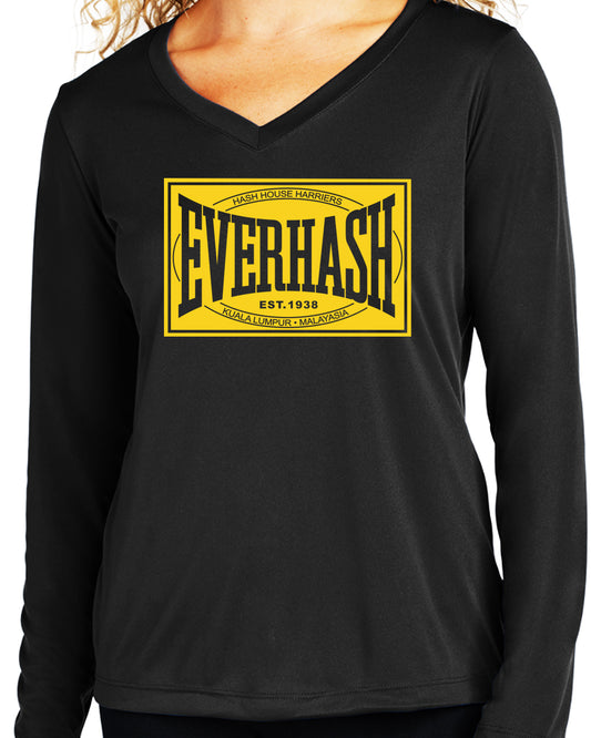 Everhash Ladies Performance V-neck Long Sleeve