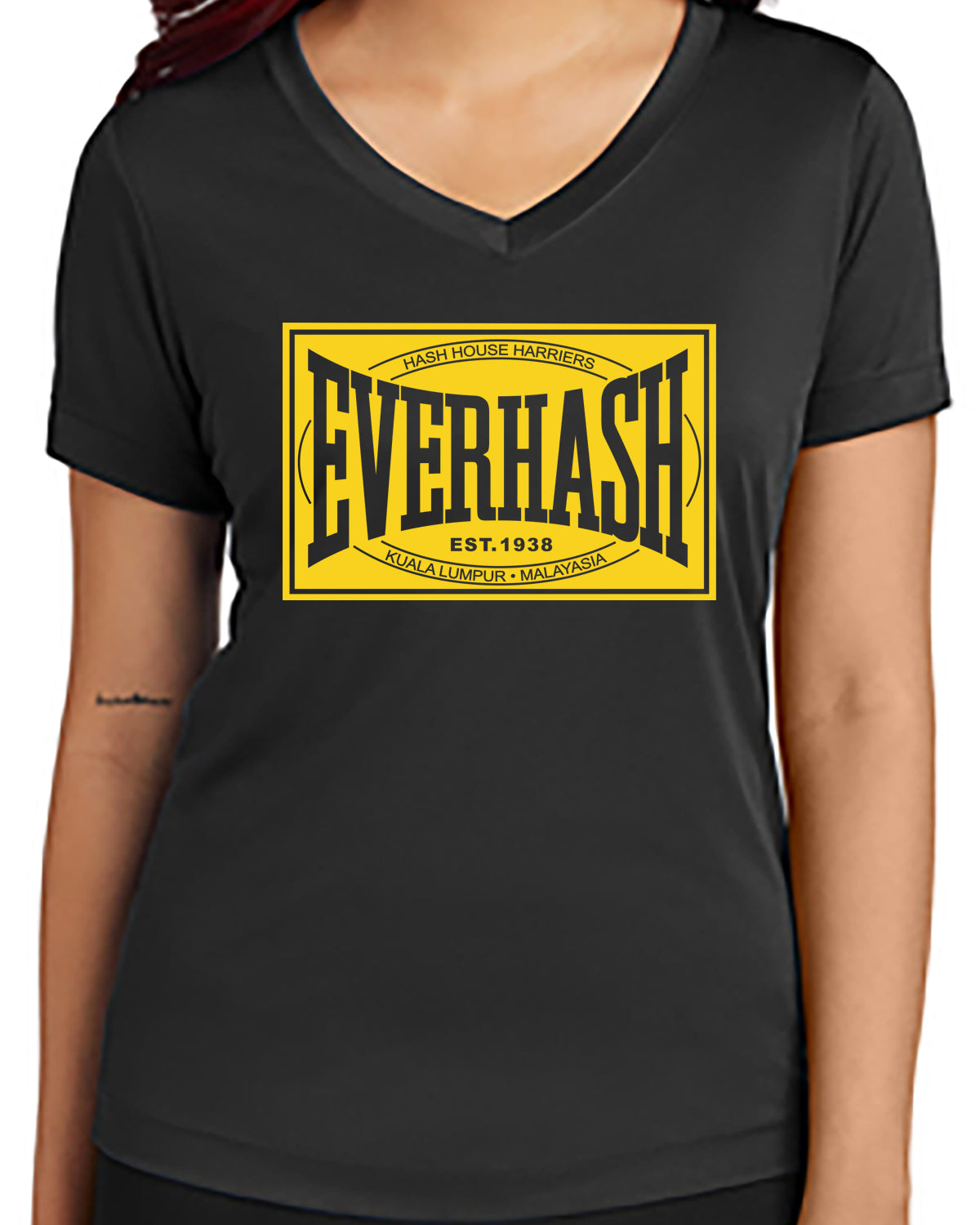 Everhash Sport-Tek Ladies V-Neck Short Sleeve Performance Tee