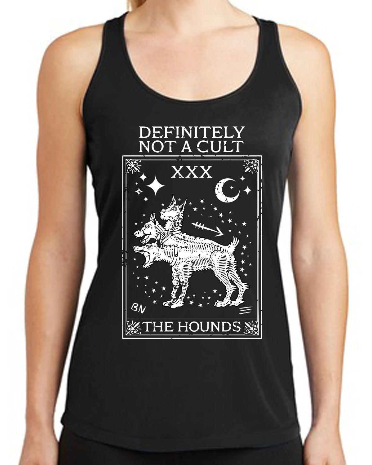 The HOUNDS Tarot - Not a Cult Ladies Sport-Tek Racerback Tank