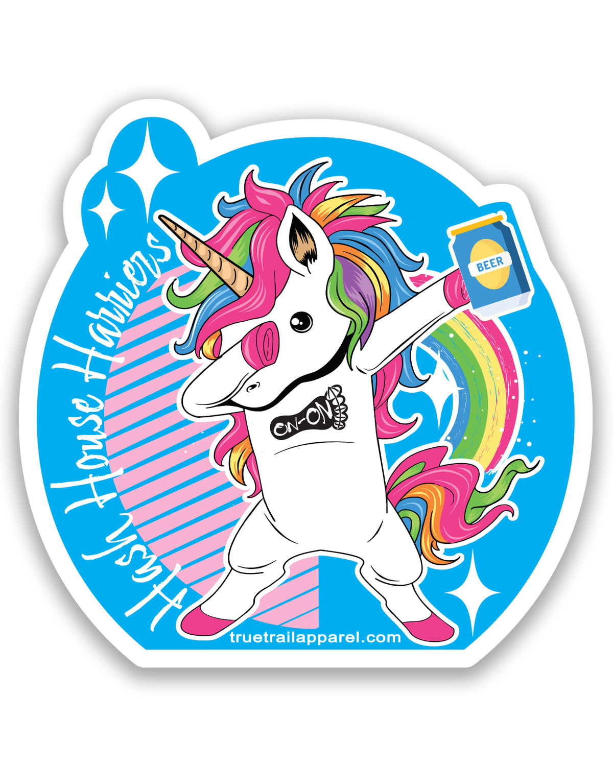 H3 Unicorns & Rainbows Vinyl Sticker