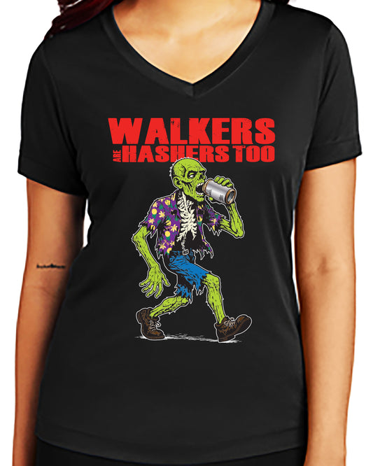 Walkers are Hashers Ladies' V SS