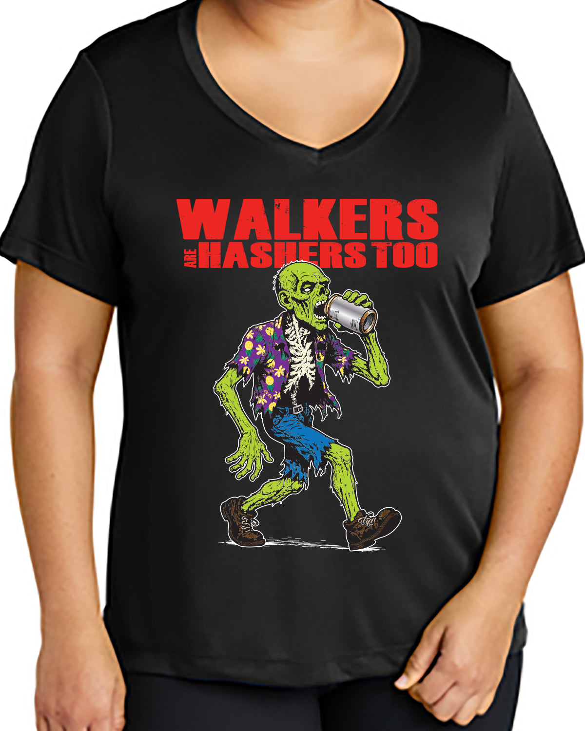 Walkers are Hashers Ladies' V SS